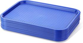 Bandeja de fast food New Star Foodservice, conjunto de 12, azul, 25x35cm