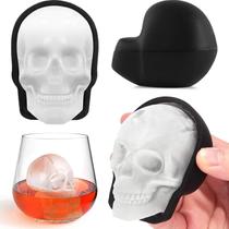 Bandeja de Gelo de Caveira 3D Extra Grande em Silicone - Ideal para Halloween e Coquetéis