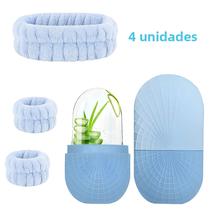 Bandeja de Gelo de Silicone para Maquiagem, Faixa de Cabelo e Rolo de Olho