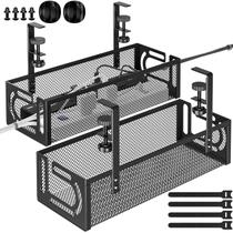 Bandeja de gerenciamento de cabos Foellstoe Under Desk, pacote com 2 Bandeja de gerenciamento de cabos Foellstoe Under Desk, pacote com 2