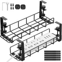 Bandeja de gerenciamento de cabos REFLYING Under Desk Steel 80cm