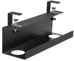 Bandeja de gerenciamento de cabos sob a mesa Zhiyo Steel Black