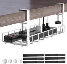 Bandeja de gerenciamento de cabos Xpatee No Drill No Screws branca