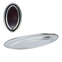 Bandeja de Inox Oval 34cm