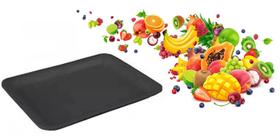 Bandeja De Isopor Preto - B04 Rasa - 260X140X14 Mm C/400