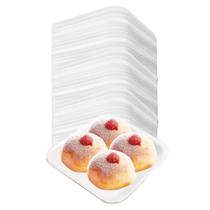 Bandeja de Isopor Rasa Copoplast Para Frios Alimentos Mercado Padaria Pães B1 Pacote 100 Unidades Branca