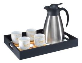 Bandeja De Madeira Decorativa Cantinho Do Café Recepção