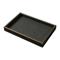 Bandeja De Madeira MDF e Rattan Com Fundo De Vidro 30x22cm Requinte e Estética Boho Chic COR:MODELO 1 Bandeja De Madeira MDF e Rattan Com Fundo De Vidro 30x22cm Requinte e Estética Boho Chic COR:MODELO 1
