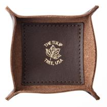 Bandeja de manobrista para joias THE TULIP TREE Mini Leather Brass Rivets