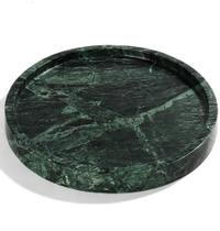 Bandeja de mármore YMXYJM Real Natural Redonda Verde 25x25x2,5cm