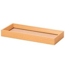 Bandeja de mdf retangular com linho bege 12x28x03 cm - MART Bandeja de mdf retangular com linho bege 12x28x03 cm - MART