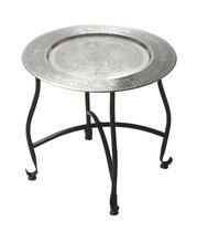 Bandeja de mesa Butler Base dobrável de alumínio em metal marroquino Bandeja de mesa Butler Base dobrável de alumínio em metal marroquino