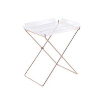 Bandeja de mesa Ergode Clear Acrílico e Bandeja removível de cobre