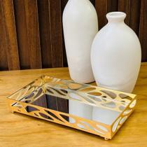 Bandeja De Metal Dourada