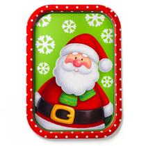 Bandeja De Natal Em Metal De 28cm Art Christmas Zein modelo:Papai Noel Bandeja De Natal Em Metal De 28cm Art Christmas Zein modelo:Papai Noel
