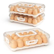 Bandeja De Ovos Cozinha Com Selo De Caixa De Ovos Portátil Organizador Bandeja De Ovos Cozinha Com Selo De Caixa De Ovos Portátil Organizador