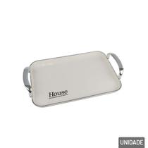 Bandeja de Plástico 37x21,5cm Retangular com Alças - Tudo em Caixa