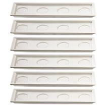 Bandeja De Porcelana 29x9,5Cm 6 Peças Self Service Bandeja De Porcelana 29x9,5Cm 6 Peças Self Service