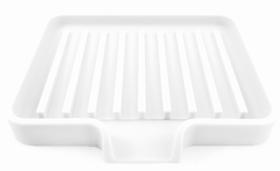 Bandeja de saboneteira e suporte de esponja Happitasa Silicone x2 White