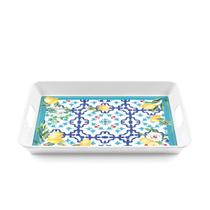 Bandeja de servir c/ Alça Flower Lemon Melamina 47,7x34x5,3 Guzzini