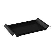 Bandeja de Servir com Alças 34x19cm Plástica Preta Café da Manhã Coza Casual Bandeja de Servir com Alças 34x19cm Plástica Preta Café da Manhã Coza Casual