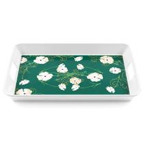 Bandeja de servir guzzini fusion 47cm com alça em melamina verde 28195752