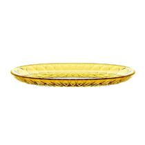 Bandeja de servir guzzini oval small em acrílico vanity terra 32cm saffron yellow 131301ste281