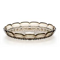 Bandeja de servir guzzini small em acrílico vanity terra 30cm smoke 128601ste282