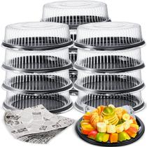 Bandeja de servir Tessco para você Heavy Duty com tampa, pacote com 12 unidades +24 de cera Bandeja de servir Tessco para você Heavy Duty com tampa, pacote com 12 unidades +24 de cera