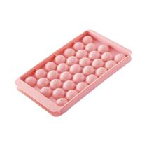 Bandeja de Silicone para Cubos de Gelo Redonda - 2 Cores - Formato de Bola de Hóquei