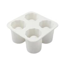 Bandeja de Silicone para Molde de Gelo - 4 Cubos para Whisky, Cerveja e Coquetéis