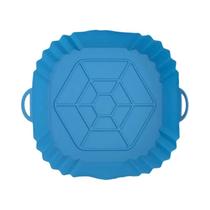 Bandeja de Silicone Reutilizável para Fritadeira de Ar - Com Alça Quadrada