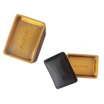 Bandeja de sushi descartável Proshopping, pequena, plástico, 100 unidades douradas