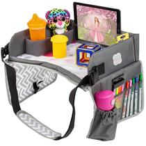 Bandeja de Viagem Kenley Kids para Cadeira de Carro Infantil - Rosa/Cinza