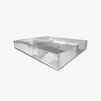 Bandeja de Vidro Espelhada Quadrada 27x27 cm Bandeja de Vidro Espelhada Quadrada 27x27 cm