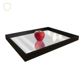 Bandeja Decoração Madeira Fundo Espelhado 40x26cm Premium Bandeja Decoração Madeira Fundo Espelhado 40x26cm Premium