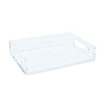 Bandeja Decorativa 24cm Retangular Acrilico Transparente Bandeja Decorativa 24cm Retangular Acrilico Transparente
