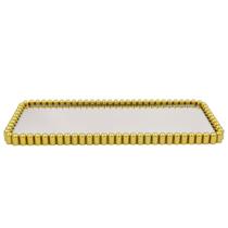 BANDEJA DECORATIVA 30 CM X 12 CM X 1,5 CM FWB cor: dourado