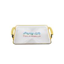 Bandeja Decorativa 32cm Multiuso Acrílica Canelado Alça Apartamento Sobremesa Cozinha Banheiro Chá Bandeja Decorativa 32cm Multiuso Acrílica Canelado Alça Apartamento Sobremesa Cozinha Banheiro Chá