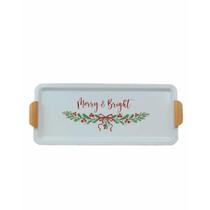 Bandeja Decorativa Azevinho Merry Christmas Mesa Posta Natalina Metal 55 X 23 cm Bandeja Decorativa Azevinho Merry Christmas Mesa Posta Natalina Metal 55 X 23 cm