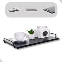 Bandeja Decorativa Café Preta Cozinha Sala 47cm Com Alça Bandeja Decorativa Café Preta Cozinha Sala 47cm Com Alça