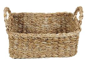 Bandeja Decorativa Cesto Fruteira Palha Fibra Natural Alças