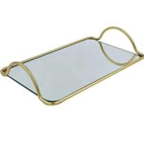 Bandeja Decorativa com Espelho 25x17cm Bandeja Decorativa com Espelho 25x17cm