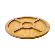 Bandeja Decorativa de Bambu para Petiscos Redonda 1,5x26 cm - D'Rossi