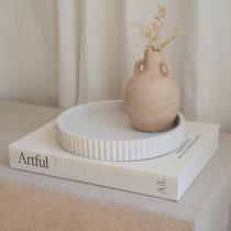 Bandeja decorativa de concreto e conjunto de decoração de livros ZICOTO Bandeja decorativa de concreto e conjunto de decoração de livros ZICOTO