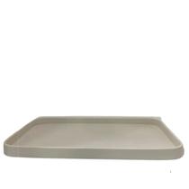 Bandeja Decorativa De Couro Off White M