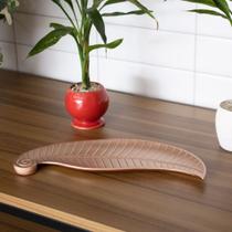 Bandeja Decorativa de Madeira Folha Rosê 35cm F01 - D'Rossi Bandeja Decorativa de Madeira Folha Rosê 35cm F01 - D'Rossi