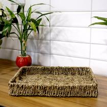 Bandeja Decorativa de Palha Retangular 38cm F01 - D'Rossi Bandeja Decorativa de Palha Retangular 38cm F01 - D'Rossi