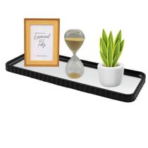 Bandeja Decorativa de Vidro Borda Ondulada Retangular Multiuso Bandeja Decorativa de Vidro Borda Ondulada Retangular Multiuso