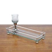 Bandeja Decorativa de Vidro com Pé Retangular 33cm x 12cm x 6cm - Wolff Bandeja Decorativa de Vidro com Pé Retangular 33cm x 12cm x 6cm - Wolff